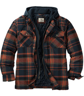 Men's Maplewood Hooded Flannel Shirt Jacket