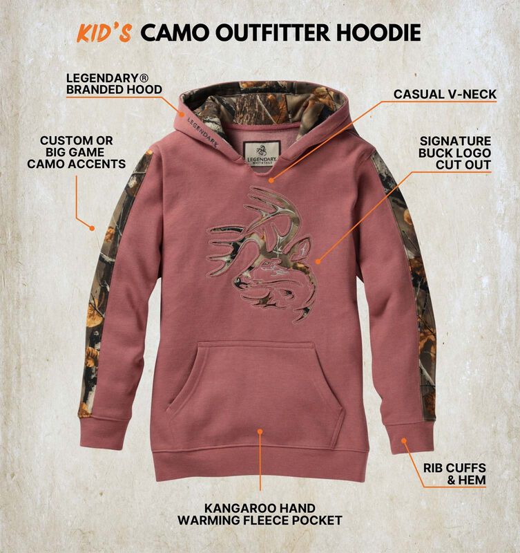 Kids Outfitter Camo Hoodie Sweatshirt image number 2