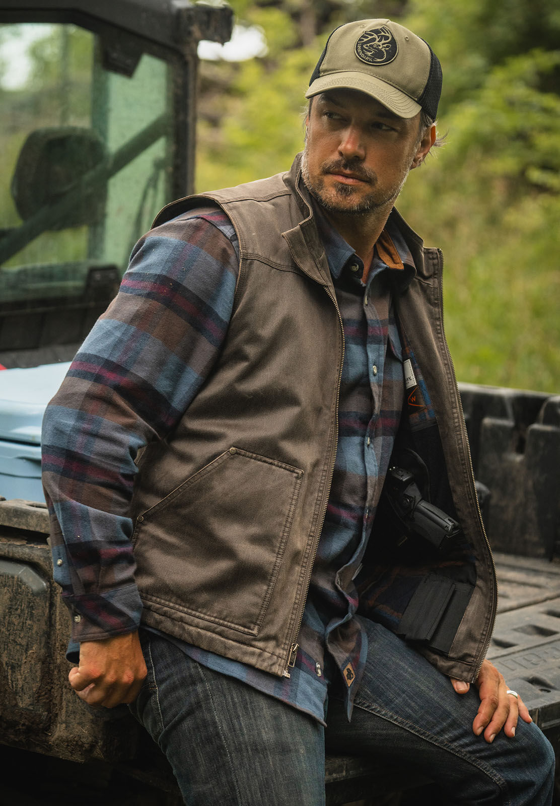 Men's Concealed Carry Journeyman Flannel Lined Vest | CCW Vest