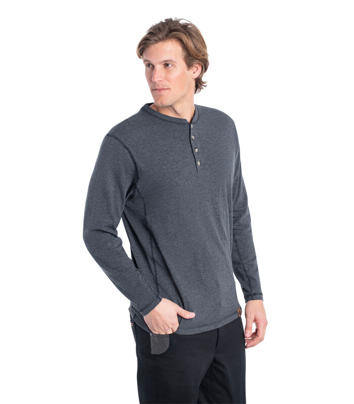 Men's Maverick Slub Henley Long Sleeve Shirt image number 3