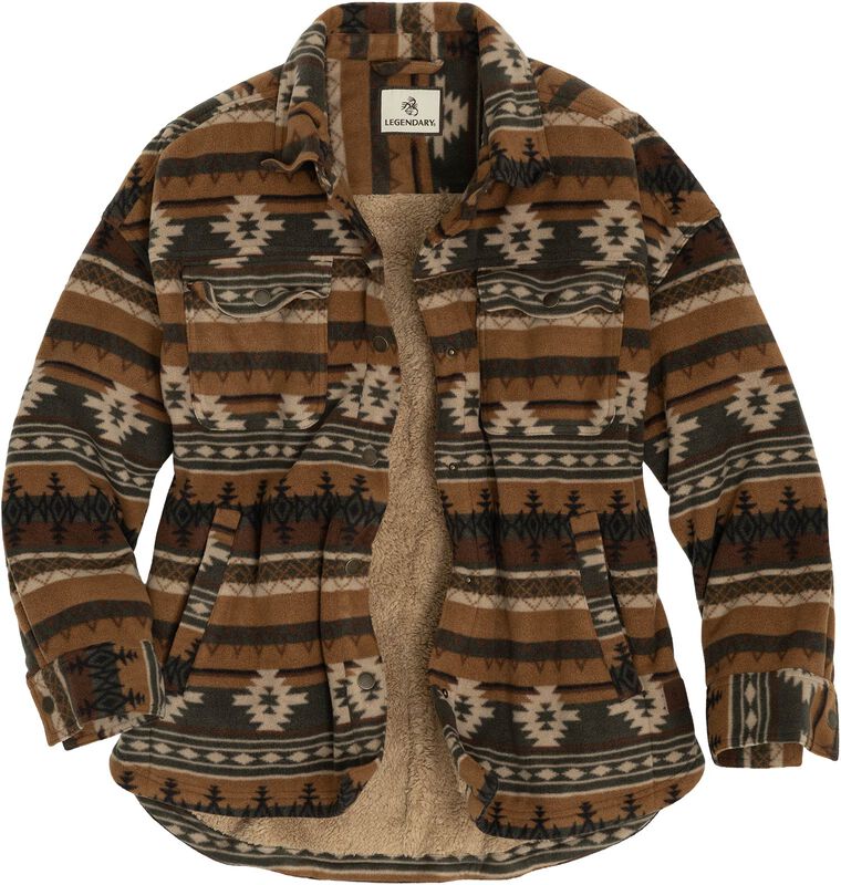 Women's Fireside Fleece Bonded Berber Snap Shirt Jacket image number 0