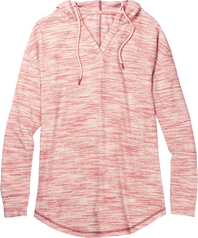 Women's Space Dye Knit V-Neck Pullover Hoodie image number 0