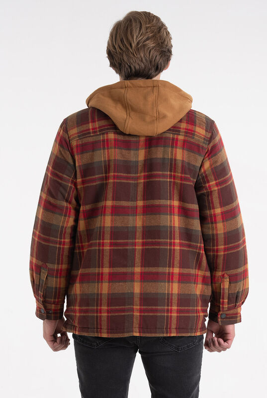 Men's Concealed Carry Maplewood Hooded Shirt Jacket image number 5