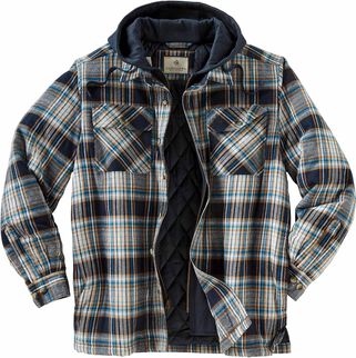 Men's Maplewood Hooded Flannel Shirt Jacket