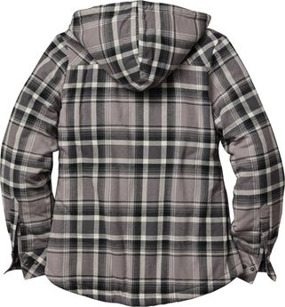 Women's Snap Front Open Country Sherpa Lined Hooded Shirt Jacket