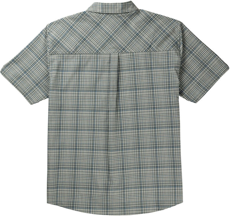Men's Textured Stretch Woven Plaid Short Sleeve Shirt image number 1