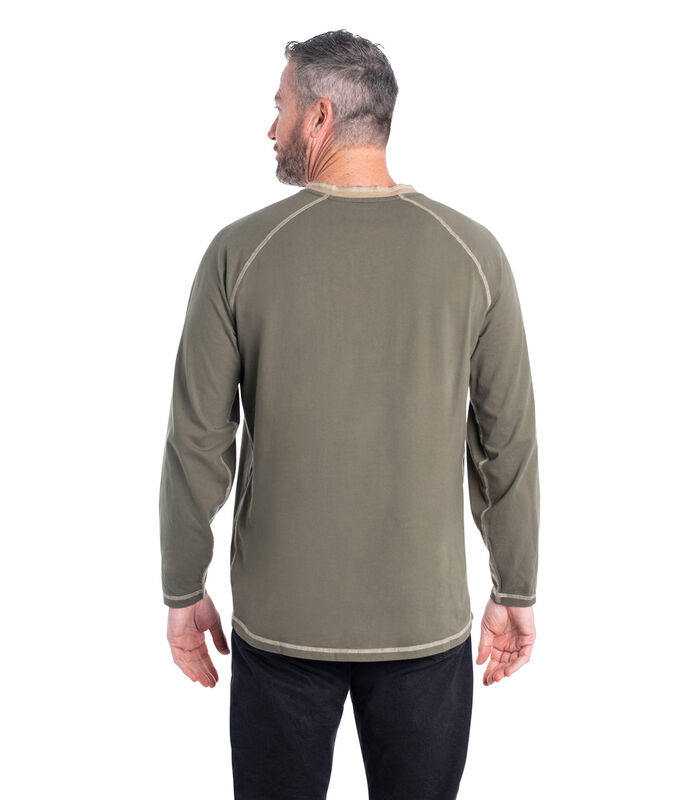 Men's Recluse Raglan Henley Long Sleeve Shirt image number 4