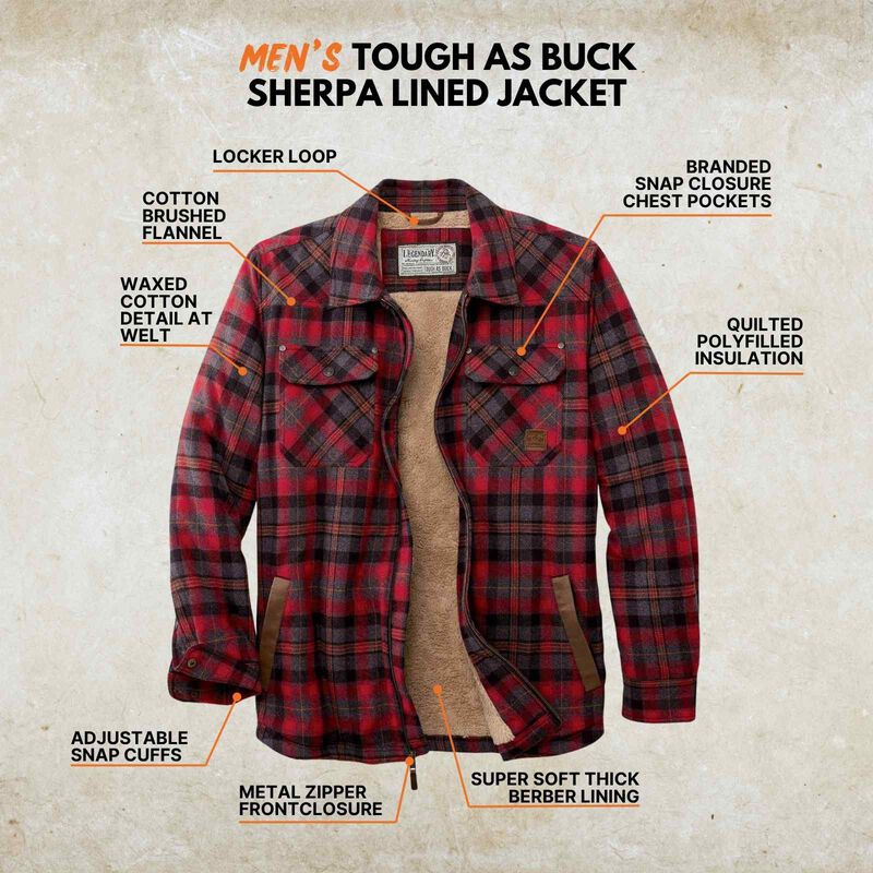 Men's Tough as Buck Sherpa Lined Jacket image number 2