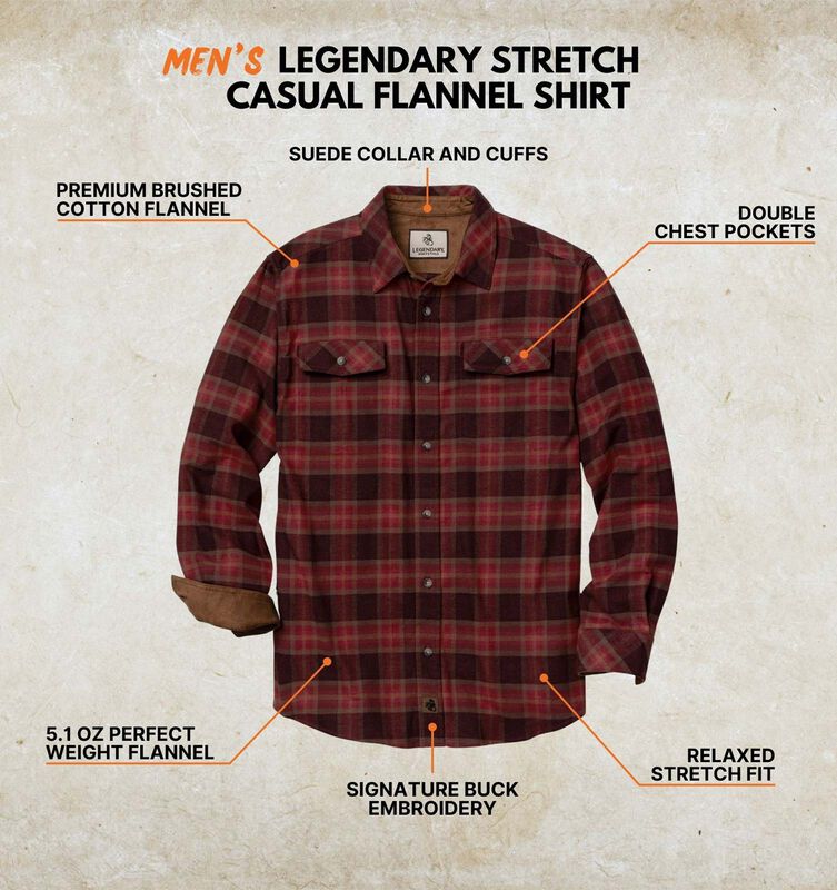 Men's Legendary Stretch Casual Flannel Shirt image number 2