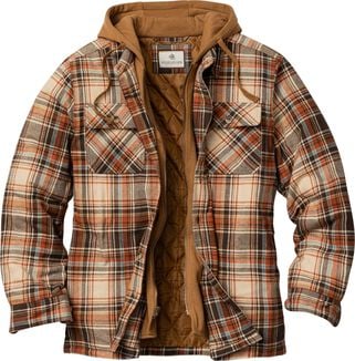 Men's Maplewood Hooded Flannel Shirt Jacket