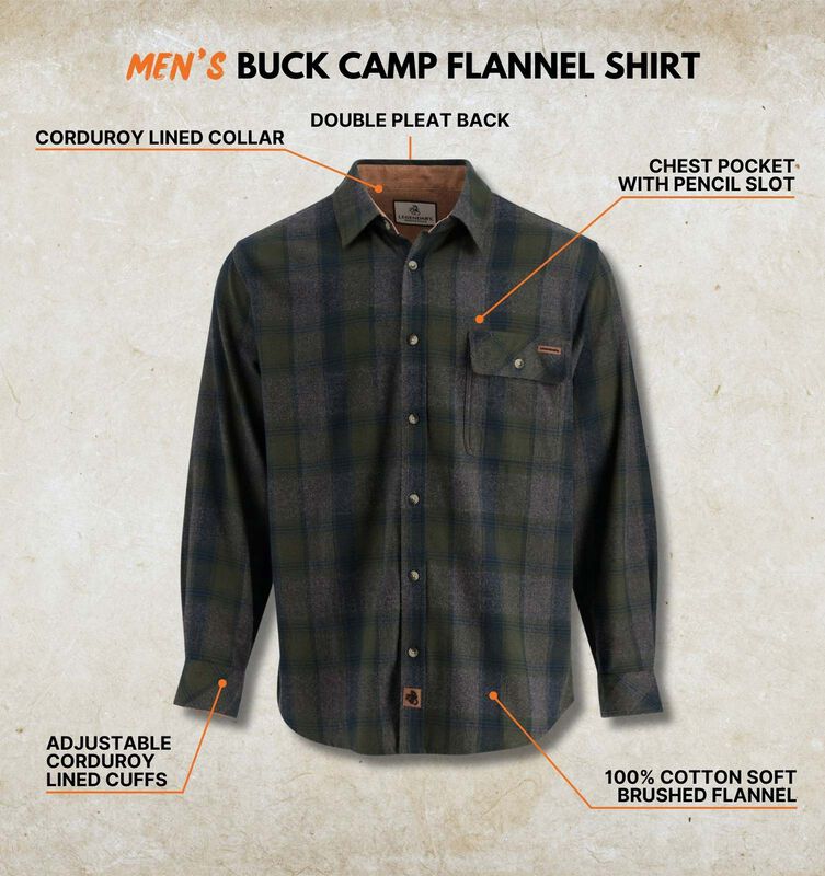 Men's Buck Camp Flannel Shirt image number 5