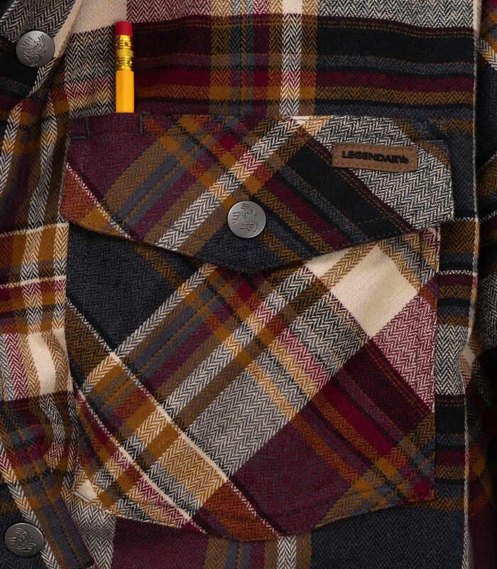 Men's Woodsman Quilted Flannel Shirt Jacket image number 3