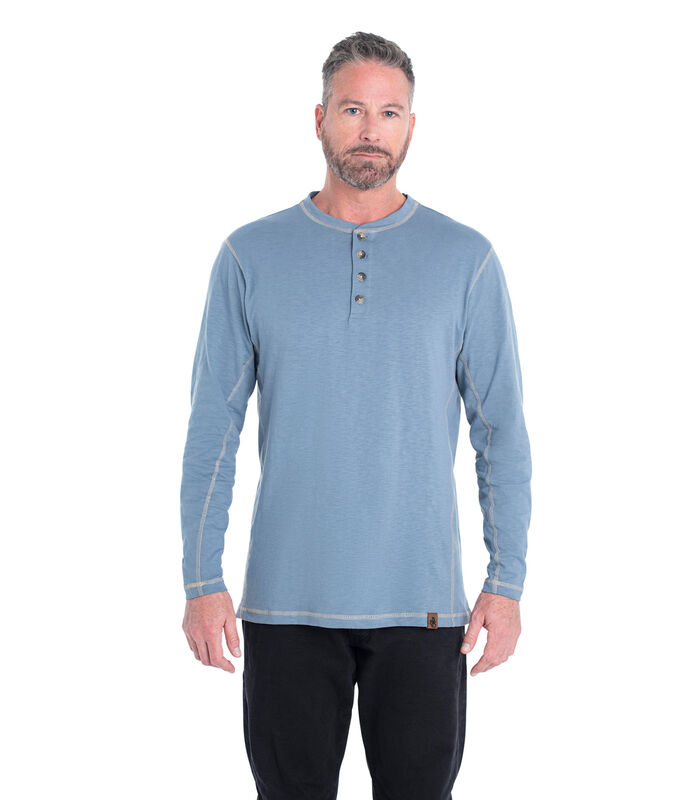 Men's Maverick Slub Henley Long Sleeve Shirt image number 3