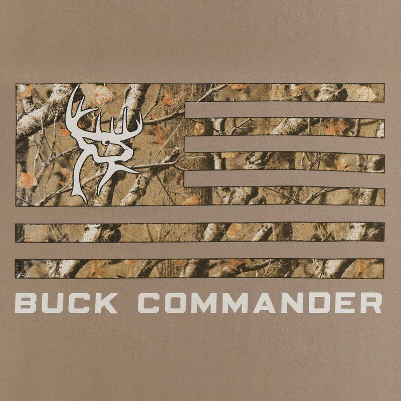 Men's Buck Commander Camo Filled Flag Long Sleeve Shirt image number 2