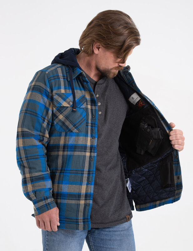 Men's Concealed Carry Maplewood Hooded Shirt Jacket image number 4