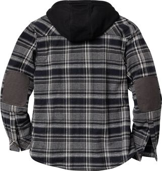 Men's Camp Night Berber Lined Hooded Flannel Shirt Jacket