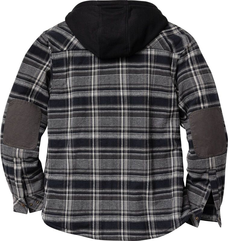 Men's Camp Night Berber Lined Hooded Flannel Shirt Jacket image number 1