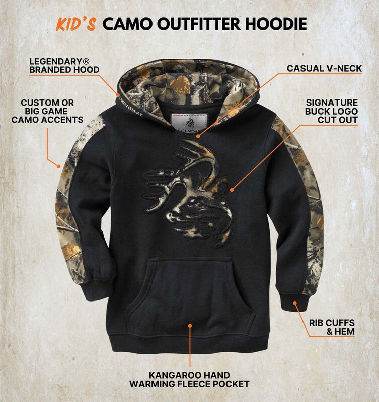 Kids Outfitter Camo Hoodie Sweatshirt image number 2