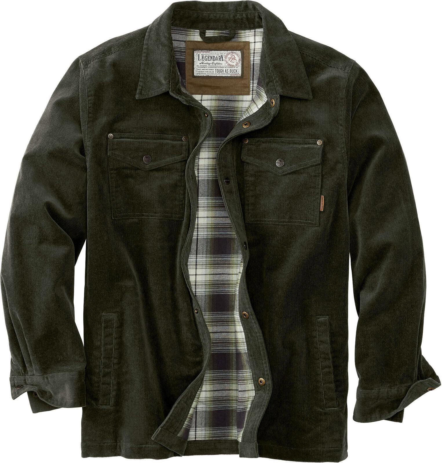 Men s Touch As Buck Flannel Lined Corduroy Shirt Jacket