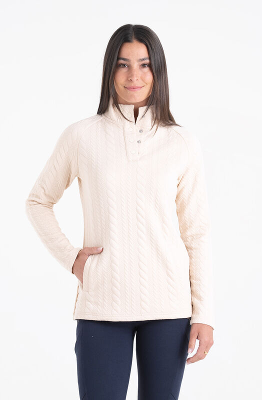 Women's Cedar Cabin Cable Knit Top image number 2