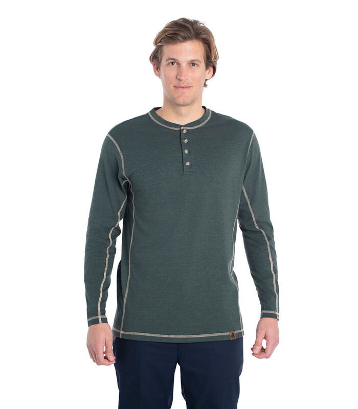 Men's Maverick Slub Henley Long Sleeve Shirt image number 3