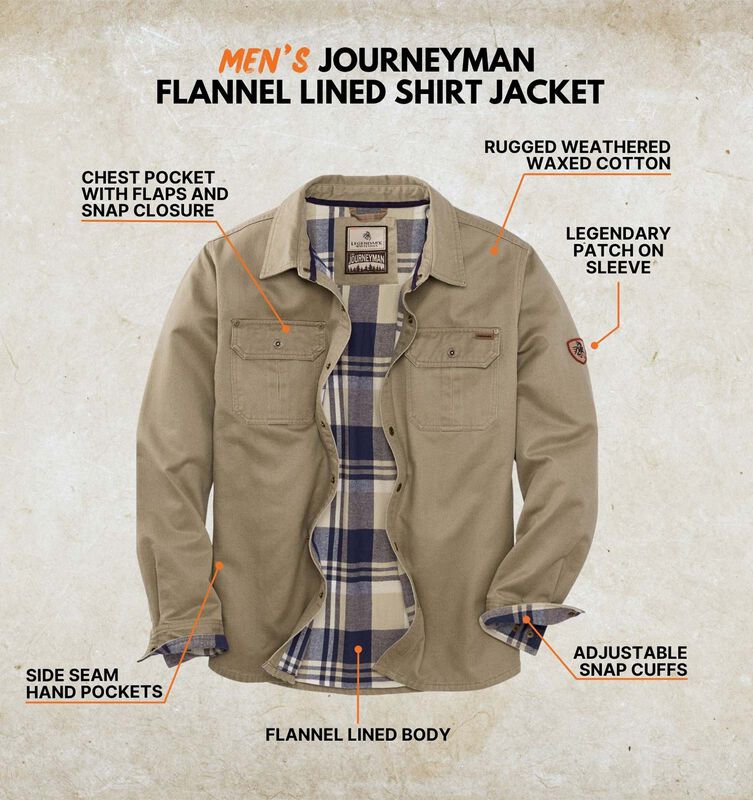 Men's Journeyman Flannel Lined Shirt Jacket image number 2