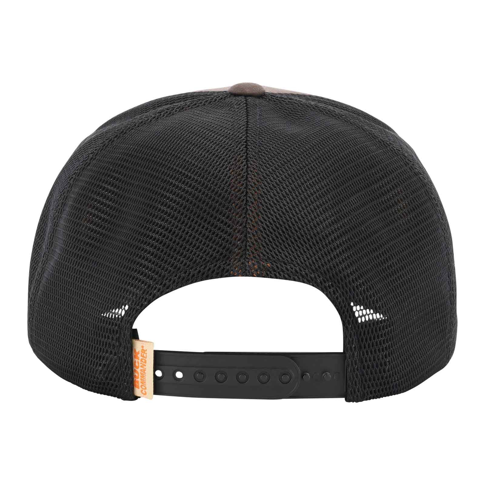 Buck Commander Snapback Hat - Black/White Adjustable Baseball Cap