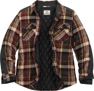 Men's Woodsman Quilted Flannel Shirt Jacket