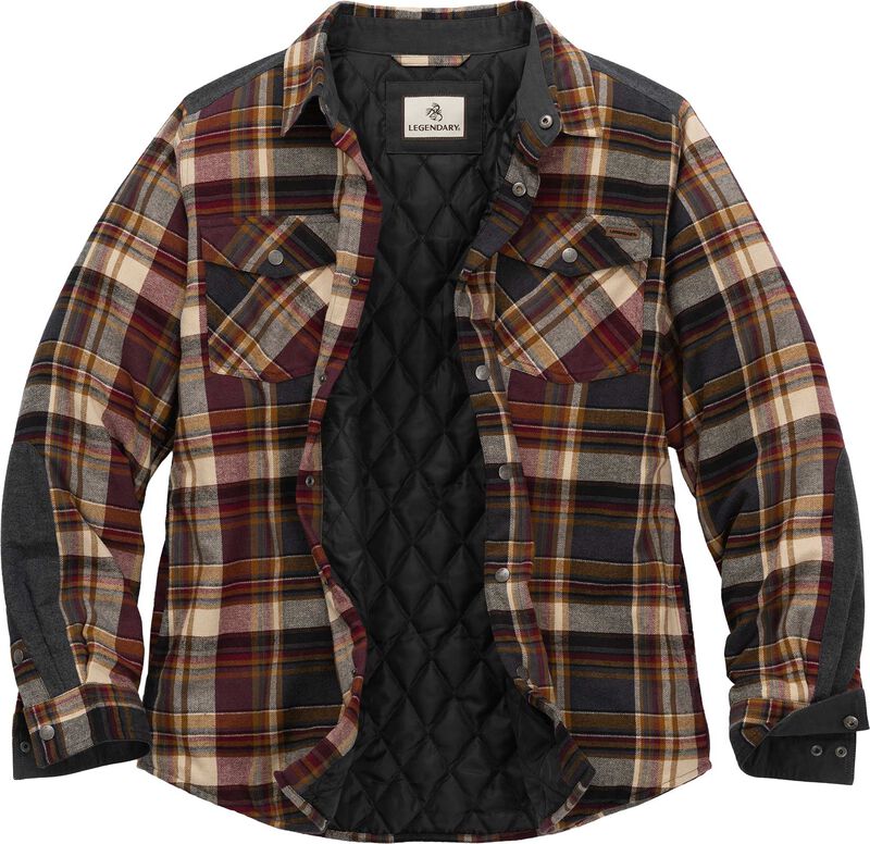Men's Woodsman Quilted Flannel Shirt Jacket image number 0