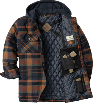 Men's Concealed Carry Maplewood Hooded Shirt Jacket