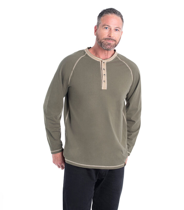 Men's Recluse Raglan Henley Long Sleeve Shirt image number 3