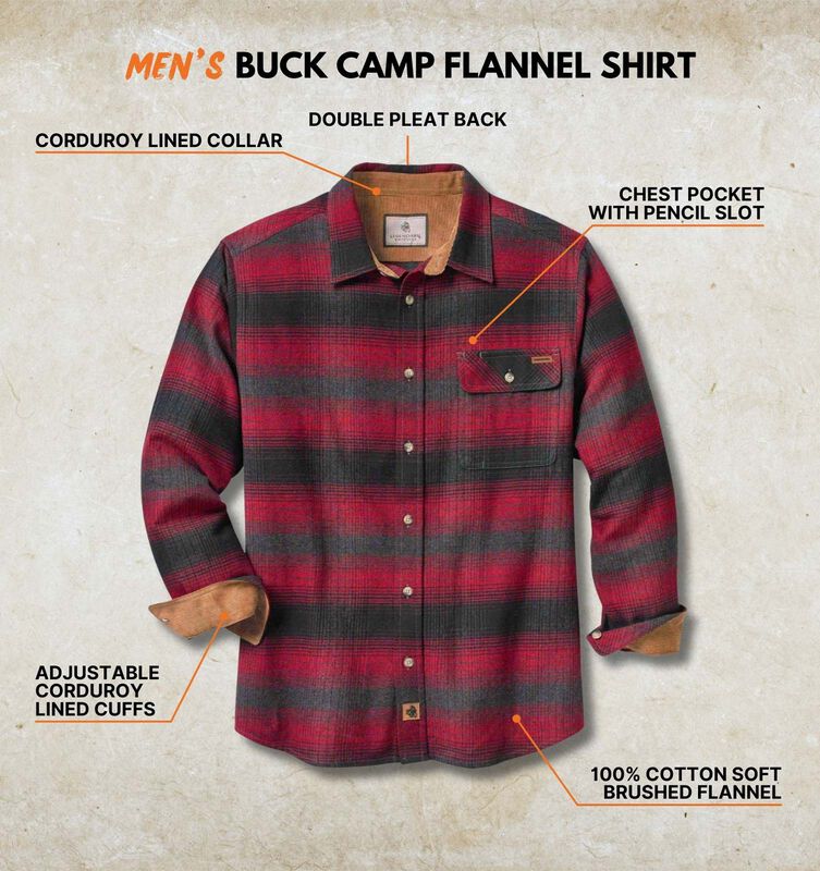 Men's Buck Camp Flannel Shirt image number 5