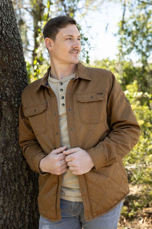 Men's Quilted Journeyman Flannel Lined Shirt Jacket image number 2