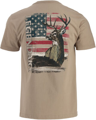 Men's Buck Flag Pocket SS T Shirt Made in the USA