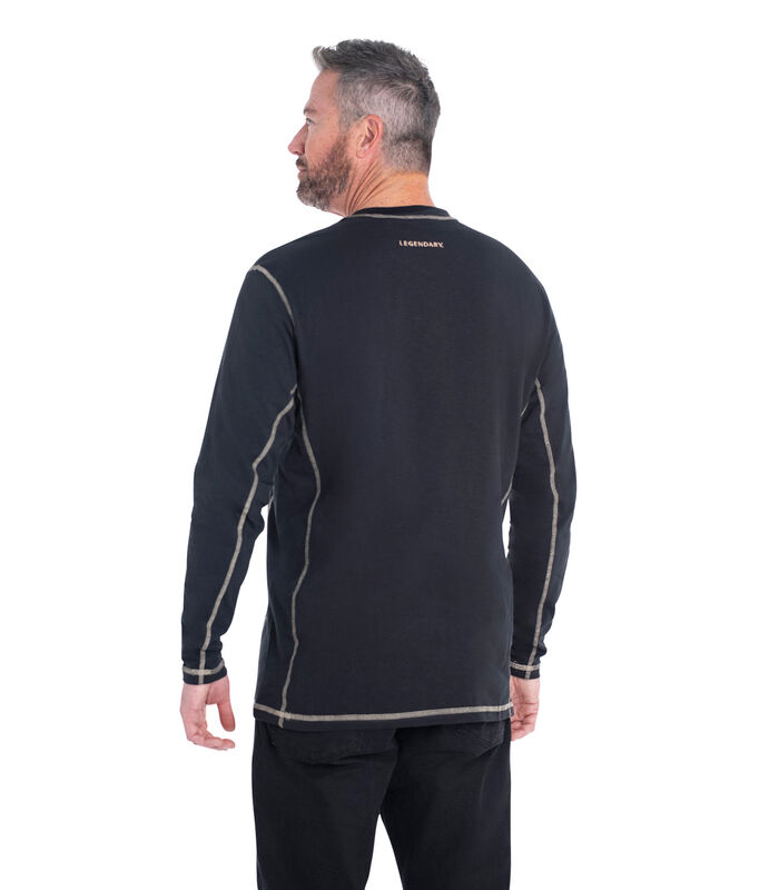 Men's Maverick Slub Henley Long Sleeve Shirt image number 4