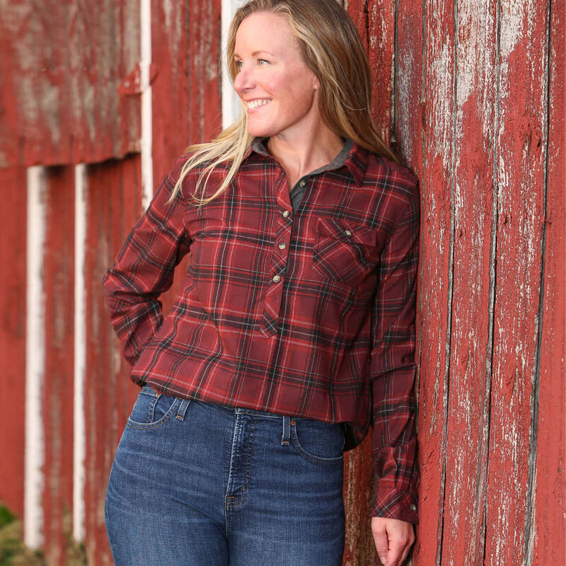 Women's Firelight Popover Flannel Tunic Top image number 2