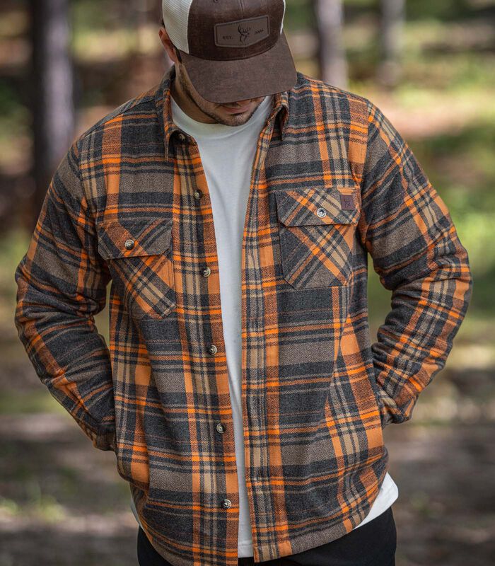 Men's Buck Commander Deerfield Flannel Berber Lined Shirt Jacket image number 4