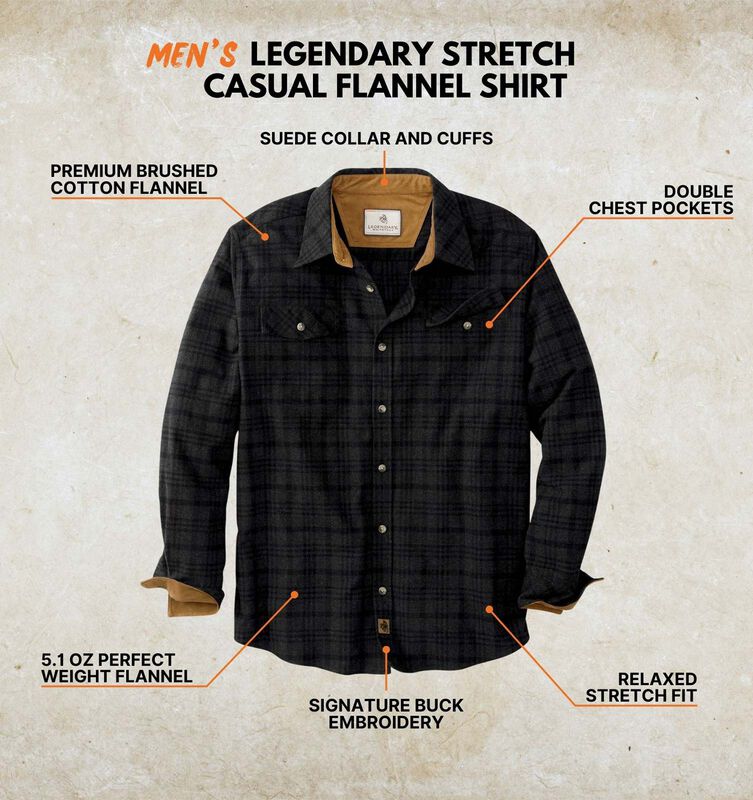 Men's Legendary Stretch Casual Flannel Shirt image number 2