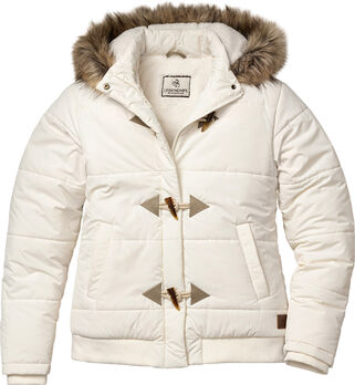 Women's Quilted Toggle Hooded Berber Lined Puffer Jacket