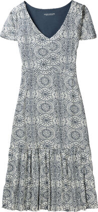 Women's Printed Knit Midi Short Sleeve Dress