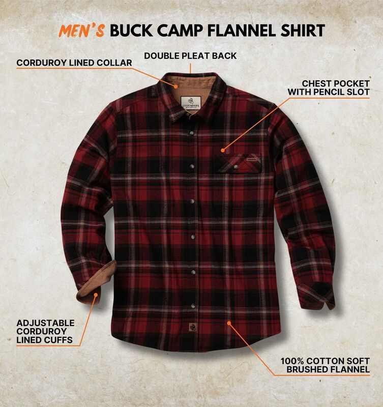 Men's Buck Camp Flannel Shirt image number 2