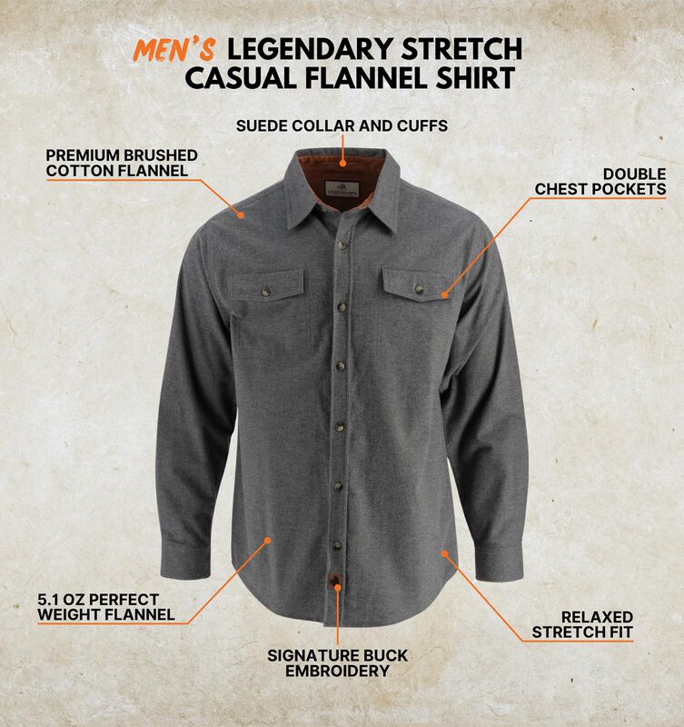 Men's Legendary Stretch Casual Flannel Shirt image number 2