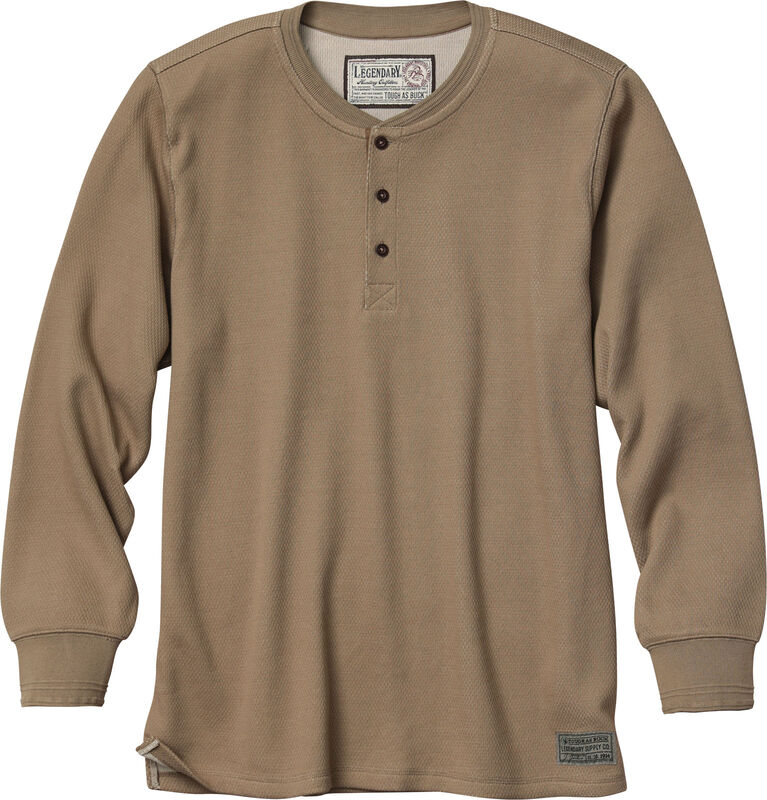 Men's Tough as Buck Double Layer Thermal Henley Shirt image number 0