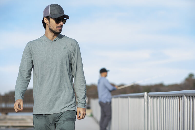 Men's UPF Sun Protected Hooded Long Sleeve T Shirt image number 2