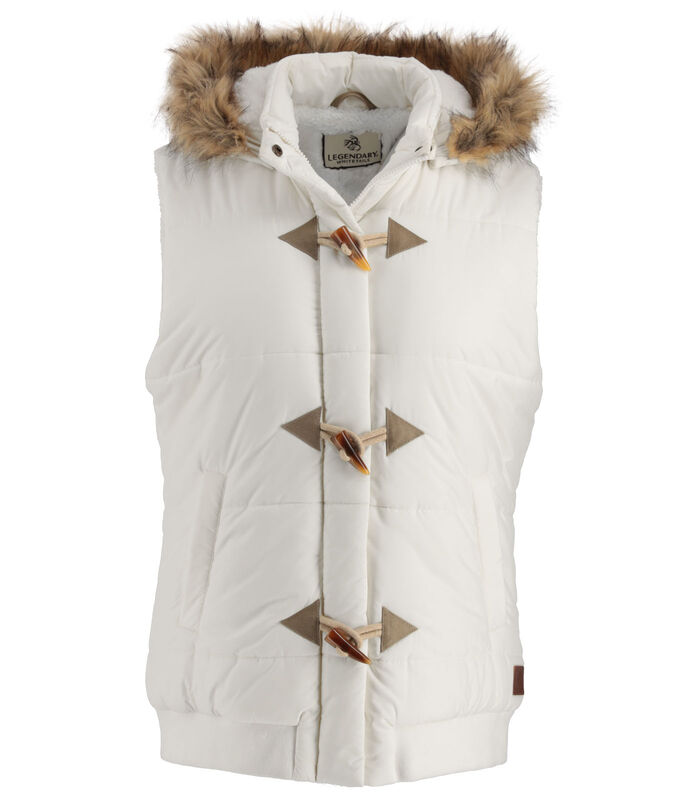 Women's Quilted Toggle Hooded Puffer Vest image number 0