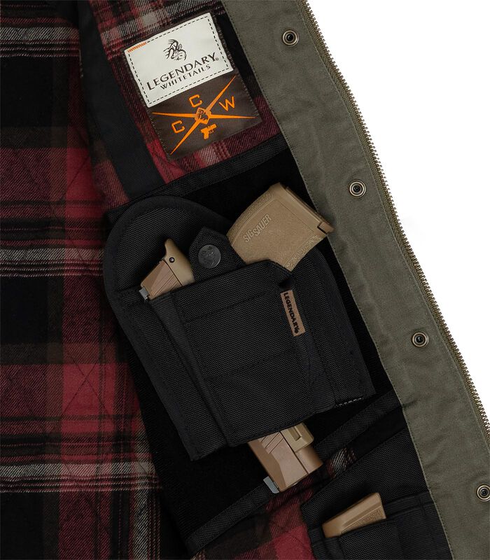 Women's Concealed Carry Saddle Country Waxed Cotton Blend Vest image number 4