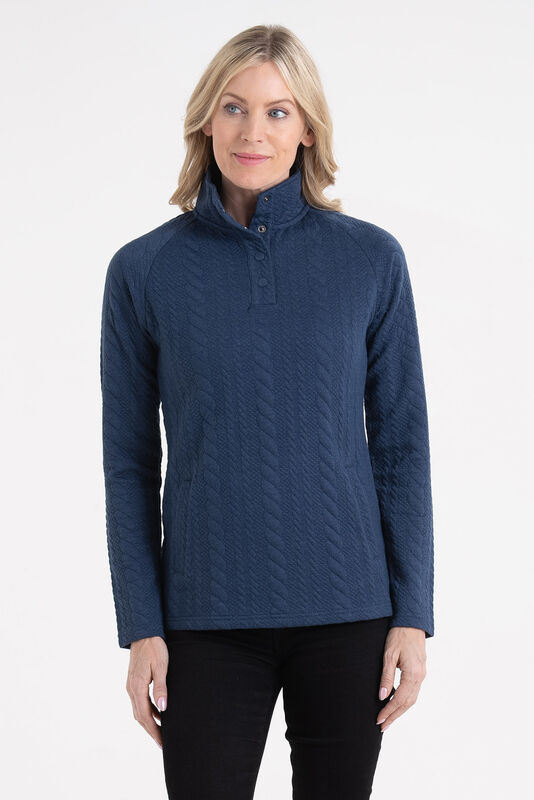 Women's Cedar Cabin Cable Knit Top image number 2
