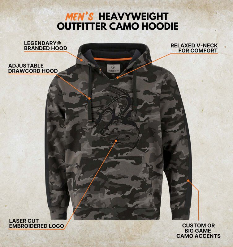 Men's Heavyweight Outfitter Camo Hoodie image number 2