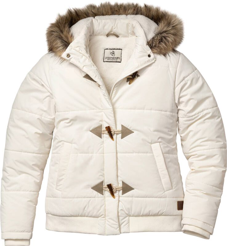 Women's Quilted Toggle Hooded Berber Lined Puffer Jacket image number 2