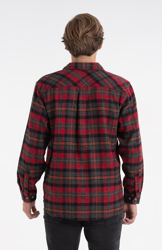 Brawny Plaid Long Sleeve Flannel Button Up Shirt image number 4